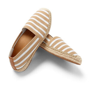 Vionic Women's Coast Valeri Slip-On Espadrille Flat Sand Stripe Women's Size 7